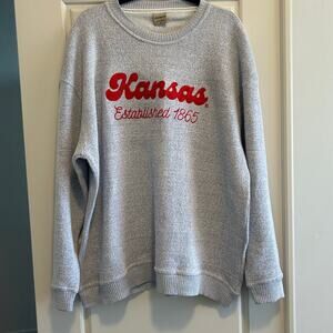Women's Chicka-D Pullover Kansas Sweater Size XL Brand New Crew Neck